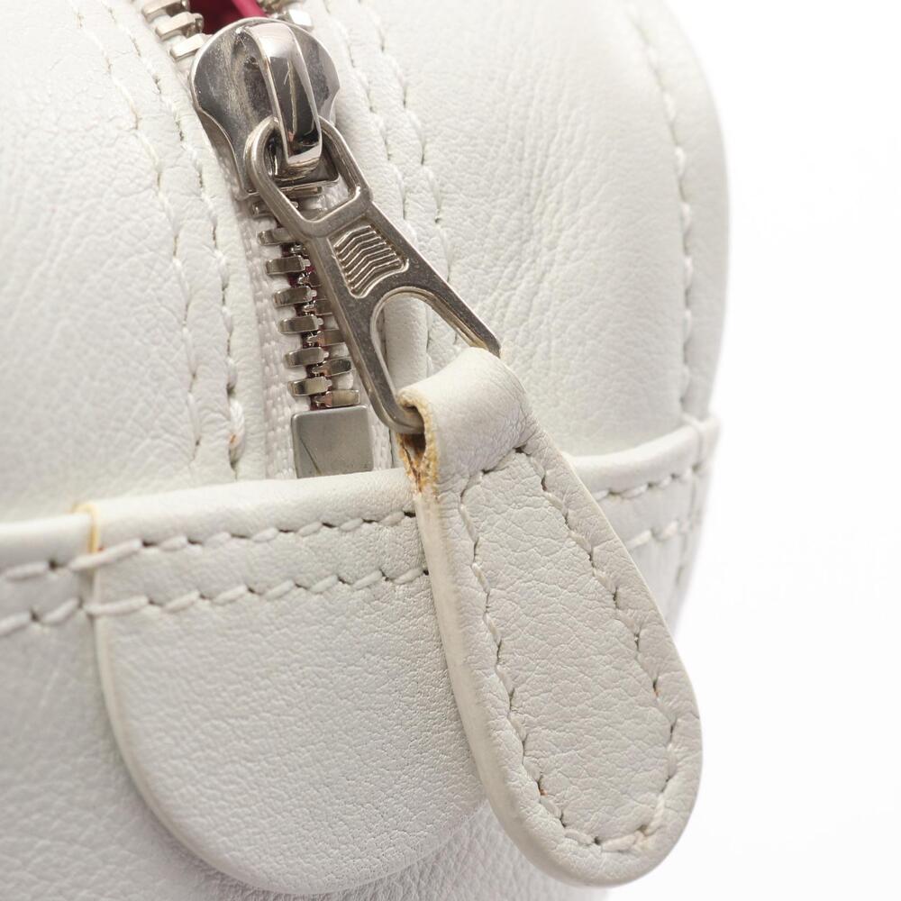 Balenciaga White Triangle Leather Duffle Handbag XS - Picture 7 of 8